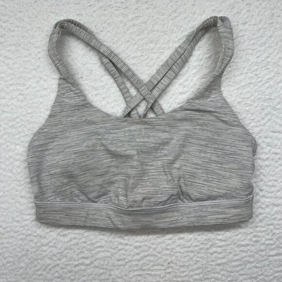 lululemon athletica Other - Lululemon Sports Bra Heather Grey White 4